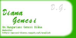 diana gencsi business card